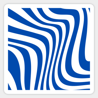 Blue Wavy Pattern #004 Magnet